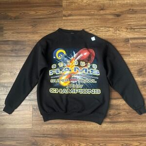 Vintage Y2K NFL St. Louis Rams Super Bowl XXXIV Champions Sweatshirt Medium